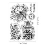 Globleland Custom PVC Plastic Clear Stamps, for DIY Scrapbooking, Photo Album Decorative, Cards Making, Clock, 160x110x3mm