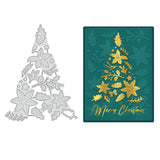 Globleland Christmas Theme Carbon Steel Cutting Dies Stencils, for DIY Scrapbooking, Photo Album, Decorative Embossing Paper Card, Stainless Steel Color, Christmas Tree, 143x107x0.8mm