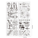 Space & Science Theme Clear Stamps, 4Pcs/Set