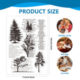 Globleland Custom PVC Plastic Clear Stamps, for DIY Scrapbooking, Photo Album Decorative, Cards Making, Tree, 160x110x3mm