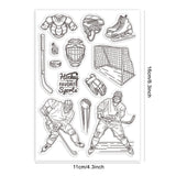 Globleland Custom PVC Plastic Clear Stamps, for DIY Scrapbooking, Photo Album Decorative, Cards Making, Sports, 160x110x3mm