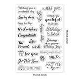 Globleland Happy Birthday Wishes Words Clear Silicone Stamp Seal for Card Making Decoration and DIY Scrapbooking