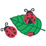 Globleland Ladybug, Leaves, Combination Carbon Steel Cutting Dies Stencils, for DIY Scrapbooking/Photo Album, Decorative Embossing DIY Paper Card