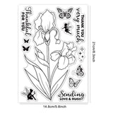 Globleland PVC Plastic Stamps, for DIY Scrapbooking, Photo Album Decorative, Cards Making, Stamp Sheets, Fleur De Lis Pattern, 160x110x3mm