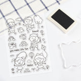 Globleland Happy Kids Boys And Girls, Toys, Sports, Kicking, Kite, Skipping Rope, Kindergarten Clear Silicone Stamp Seal for Card Making Decoration and DIY Scrapbooking