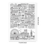 Globleland House Background, Ferris Wheel Clear Silicone Stamp Seal for Card Making Decoration and DIY Scrapbooking