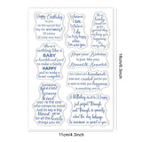 GLOBLELAND Birthday Blessing Words Silicone Clear Stamps with Happy Birthday for Card Making DIY Scrapbooking Photo Album Decorative Paper Craft,6.3x4.5 Inches