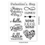 Globleland Valentine's Day Word Clear Stamps Seal for Card Making Decoration and DIY Scrapbooking