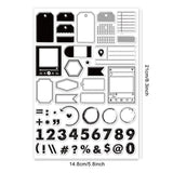 Globleland Sticky Notes and Numbers Clear Silicone Stamp Seal for Card Making Decoration and DIY Scrapbooking