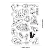 Globleland Witch's Day, Witch Hat, Cat Clear Silicone Stamp Seal for Card Making Decoration and DIY Scrapbooking