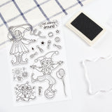 Globleland Circus, Clown, April Fools, Cartoon Character Clear Stamps Silicone Stamp Seal for Card Making Decoration and DIY Scrapbooking