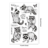 Globleland Raccoon Clear Stamps Silicone Stamp Seal for Card Making Decoration and DIY Scrapbooking