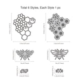 Globleland Bee Layering Carbon Steel Cutting Dies Stencils, for DIY Scrapbooking/Photo Album, Decorative Embossing DIY Paper Card