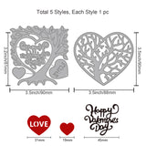 Globleland Heart Tree Carbon Steel Cutting Dies Stencils, for DIY Scrapbooking/Photo Album, Decorative Embossing DIY Paper Card
