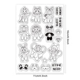 Globleland All in Onesie Animal Clothes Clear Silicone Stamp Seal for Card Making Decoration and DIY Scrapbooking