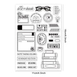 Globleland Books Read Clear Stamps Seal for Card Making Decoration and DIY Scrapbooking