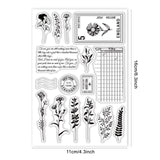 Plant, Postcard Clear Silicone Stamp Seal for Card Making Decoration and DIY Scrapbooking