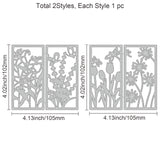 Globleland Flower Frame Carbon Steel Cutting Dies Stencils, for DIY Scrapbooking/Photo Album, Decorative Embossing DIY Paper Card