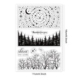 Globleland Stars, Shadows, Background Clear Silicone Stamp Seal for Card Making Decoration and DIY Scrapbooking