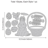 Globleland Easter Bunny Carbon Steel Cutting Dies Stencils, for DIY Scrapbooking/Photo Album, Decorative Embossing DIY Paper Card