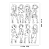 Fashion Woman Skirt People Clear Silicone Stamp Seal for Card Making Decoration and DIY Scrapbooking