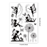 Globleland Flower Fairy, Butterfly Fairy, Dandelion Fairy Clear Stamps Silicone Stamp Seal for Card Making Decoration and DIY Scrapbooking