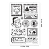 Globleland Christmas, Santa Claus, Bells, Christmas Tree, Elk, Snowflakes Stamps Silicone Stamp Seal for Card Making Decoration and DIY Scrapbooking