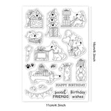 Globleland Gifts, Dogs, Animal Parties, Greetings Stamps Silicone Stamp Seal for Card Making Decoration and DIY Scrapbooking