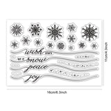Globleland Snowflakes, Stars, Emotional Words Clear Stamps Seal for Card Making Decoration and DIY Scrapbooking