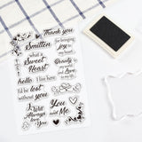 Globleland Love Message, Love Elements, Wishes, Corners Clear Silicone Stamp Seal for Card Making Decoration and DIY Scrapbooking
