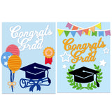Globleland Graduation, Party, Bachelor Cap, Balloons Carbon Steel Cutting Dies Stencils, for DIY Scrapbooking/Photo Album, Decorative Embossing DIY Paper Card