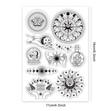 Globleland Mystery, Magic, Planet, Celestial Body, Sun, Moon, Stars, Eyes Clear Silicone Stamp Seal for Card Making Decoration and DIY Scrapbooking