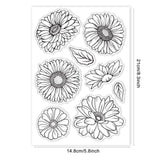 Globleland Gerbera, Zinnia Clear Silicone Stamp Seal for Card Making Decoration and DIY Scrapbooking