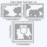 Globleland Elephant Light Box Carbon Steel Cutting Dies Stencils, for DIY Scrapbooking/Photo Album, Decorative Embossing DIY Paper Card