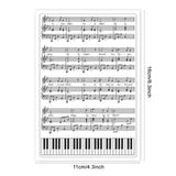 Globleland Music Notes, Music Song, Music Score, Music Notes Background, Melody Music Clear Silicone Stamp Seal for Card Making Decoration and DIY Scrapbooking