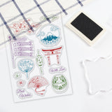 GLOBLELAND PVC Plastic Stamps, for DIY Scrapbooking, Photo Album Decorative, Cards Making, Stamp Sheets, Mixed Patterns, 16x11x0.3cm