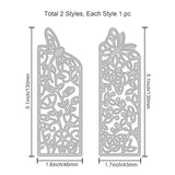 Globleland 2pcs Butterfly Frame, Dragonfly Frame Carbon Steel Cutting Dies Stencils, for DIY Scrapbooking/Photo Album, Decorative Embossing DIY Paper Card