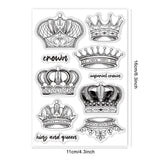 Globleland Crown Queen King Gem Vintage Clear Silicone Stamp Seal for Card Making Decoration and DIY Scrapbooking