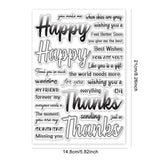 Globleland Translucent Words, Happy Birthday, Everyday Words Clear Silicone Stamp Seal for Card Making Decoration and DIY Scrapbooking