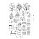 Globleland Plant, Potted Plant, Leaves, Cactus Clear Silicone Stamp Seal for Card Making Decoration and DIY Scrapbooking