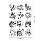Globleland Music, Note Clear Silicone Stamp Seal for Card Making Decoration and DIY Scrapbooking
