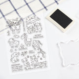 Globleland Friendship Animal Cat Guinea Pig Sheep Deer Elephant Rabbit Fox Bird Clear Silicone Stamp Seal for Card Making Decoration and DIY Scrapbooking