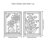 Globleland Dandelion, Lily of the Valley Frame Carbon Steel Cutting Dies Stencils, for DIY Scrapbooking/Photo Album, Decorative Embossing DIY Paper Card
