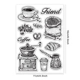 Globleland Coffee, Coffee Dessert, Coffee Cup Clear Silicone Stamp Seal for Card Making Decoration and DIY Scrapbooking
