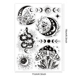 Globleland PVC Plastic Stamps, for DIY Scrapbooking, Photo Album Decorative, Cards Making, Stamp Sheets, Moon Pattern, 160x110x3mm