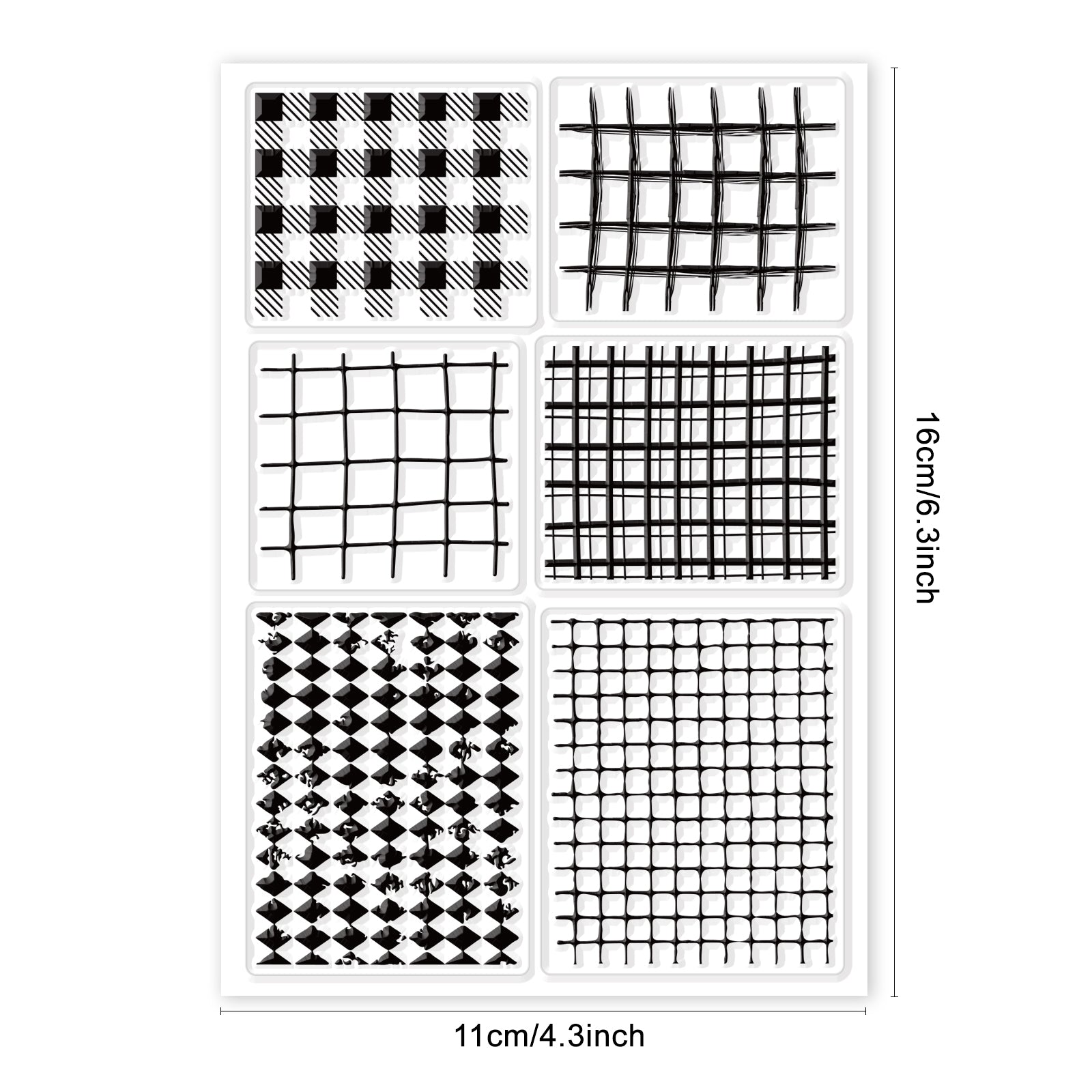 Globleland Grid Background, Photo Album Decorations, Writing Line Clear Silicone Stamp Seal for Card Making Decoration and DIY Scrapbooking
