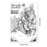 Globleland Santa, Chimney, Snow, Pine, Elk, Gift, Word Clear Stamps Silicone Stamp Seal for Card Making Decoration and DIY Scrapbooking