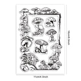 Globleland Vintage Mushroom Frame Clear Silicone Stamp Seal for Card Making Decoration and DIY Scrapbooking