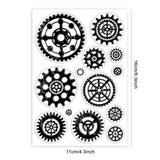 Globleland Mechanical Gears Steampunk Vintage Stamps Silicone Stamp Seal for Card Making Decoration and DIY Scrapbooking