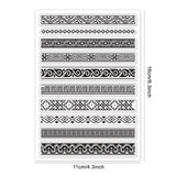 Globleland Chinese, Seamless Lace, Corner Clear Stamps Seal for Card Making Decoration and DIY Scrapbooking